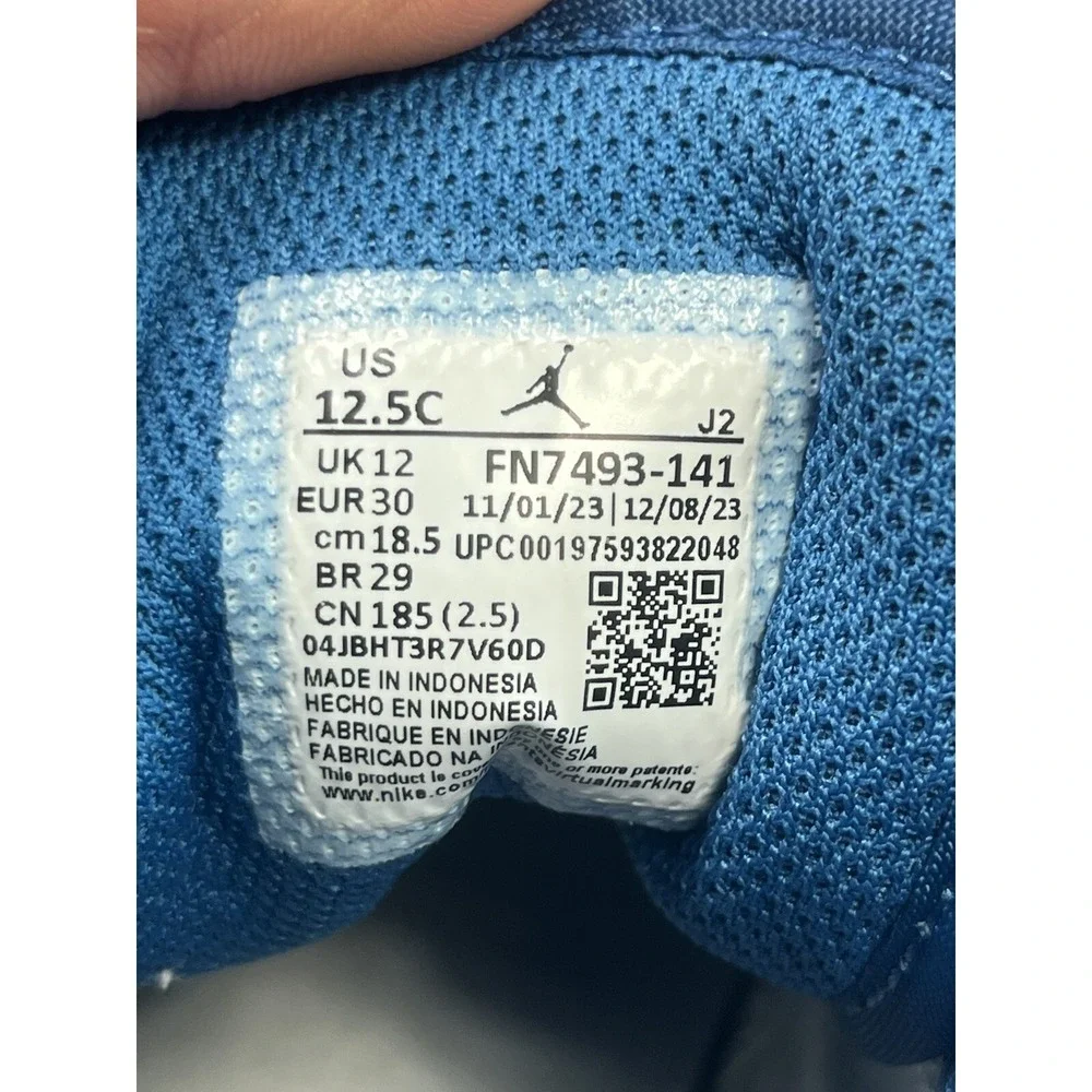 Jordan 1 Mid SE White / Industrial Blue-Sail Kid's Size 12.5C Shoes FN7493-141